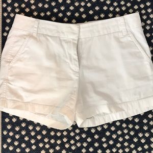 J. Crew, white, 3" shorts, size 8